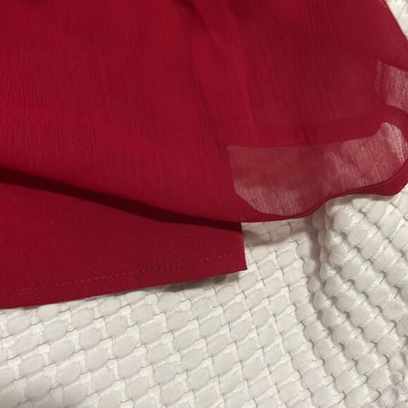 EUC- ASOS - 8. Red Sheer Mini Dress - Picture 6 of 8